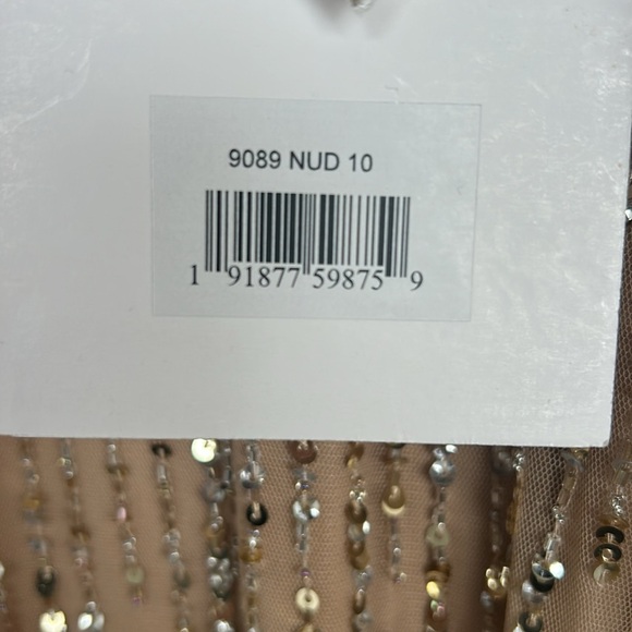 MAC DUGGAL 9089 NWT Cap Sleeve Sweetheart Neckline Beaded Sequin Column Gown - Picture 10 of 11